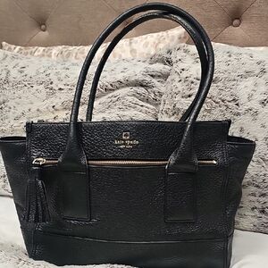 Kate Spade Black Leather Tote Bag